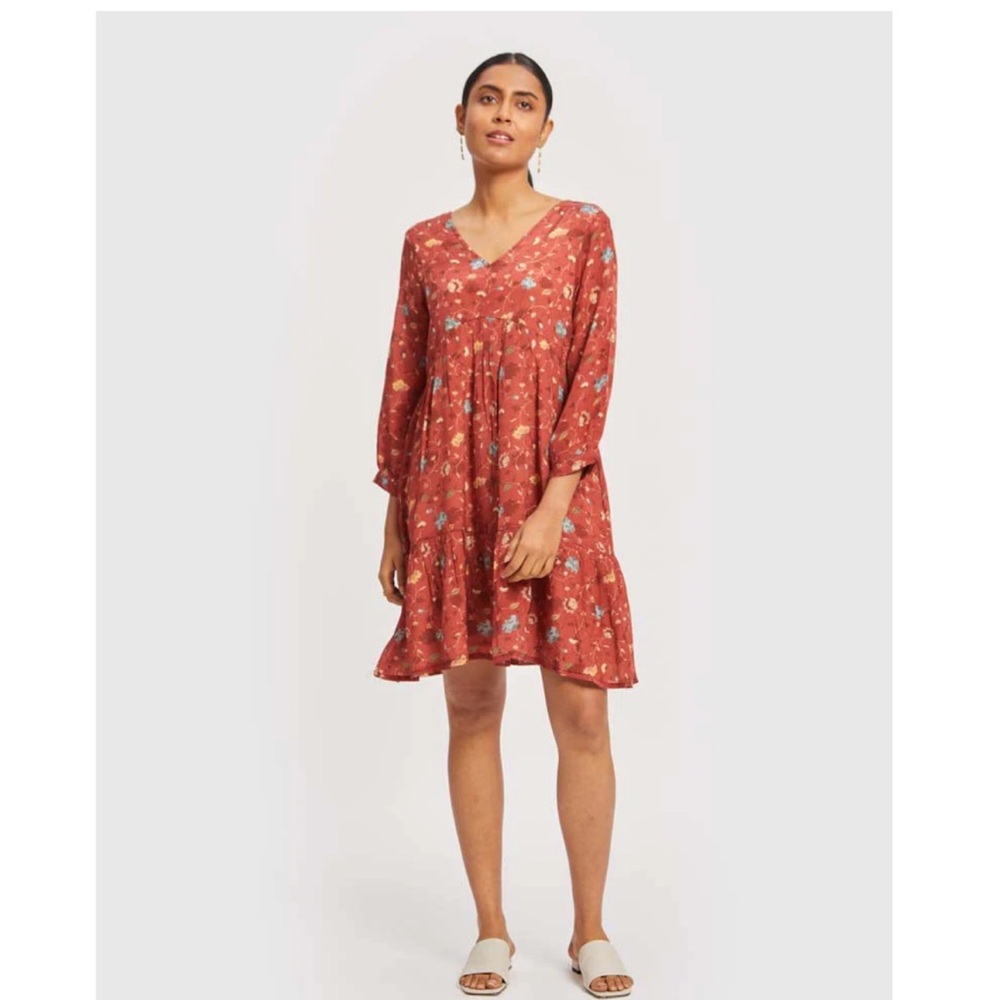 NWT Madewell x Reistor Deep V Short Dress Red/Orange Size 3X